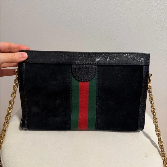 Gucci Black and Green Women's Bag - Picture 8 of 9